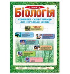 Біологія Комплект схем-таблиць для середньої школи